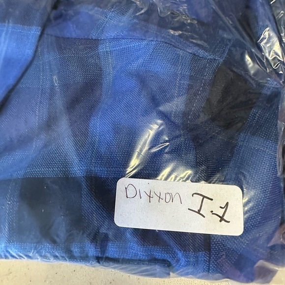 DIXXON Dawson blue gorpcore polyester unisex workwear oversized flannel XS - Picture 12 of 12